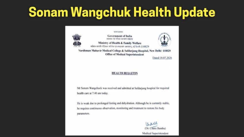 Sonam Wangchuk Health Update: Official Safdarjung Hospital Bulletin Says Activist Stable After 21-Day Hunger Strike
